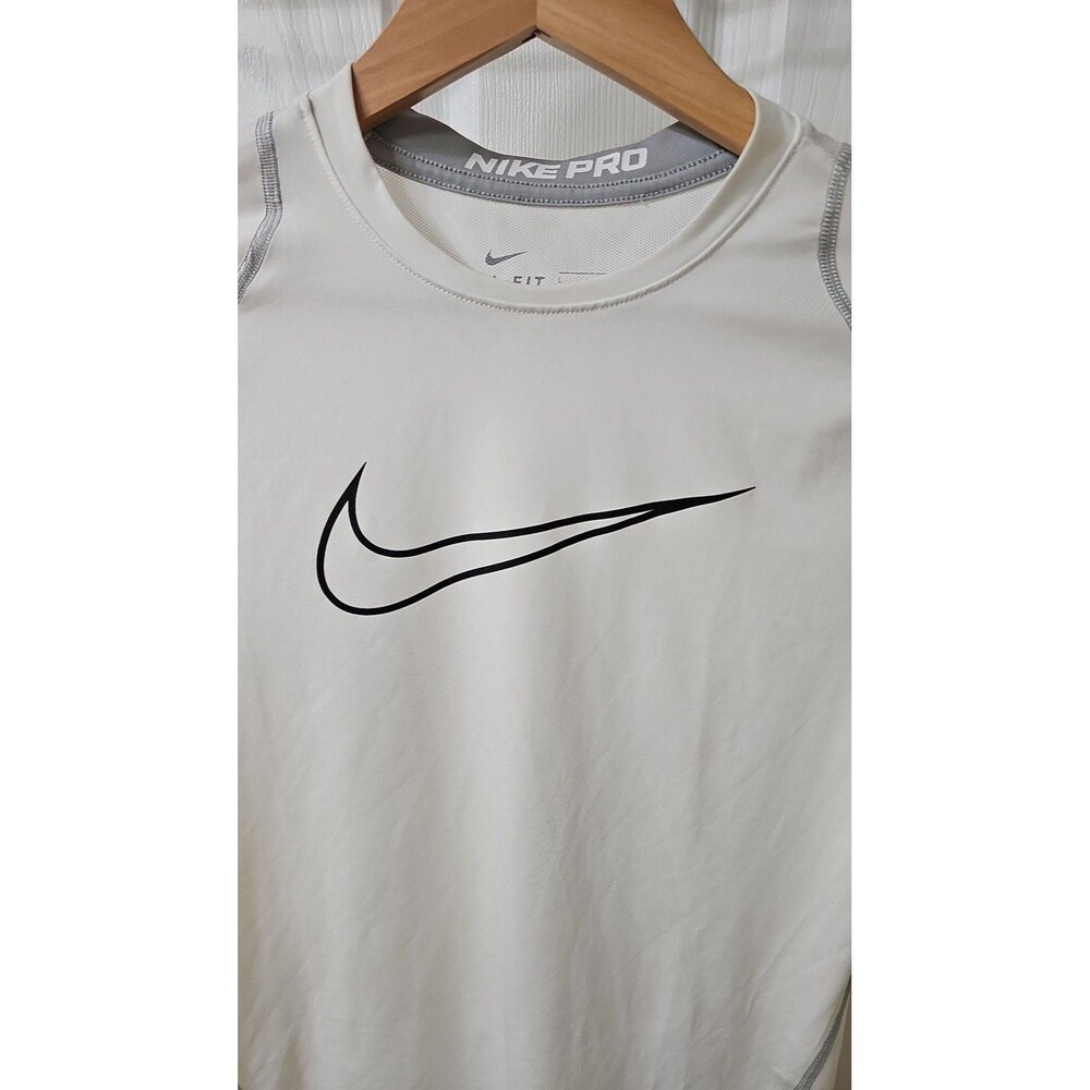 Nike Pro Dri-FIT Youth Girls Long Sleeve Compression Base Layer Top White - Picture 3 of 7